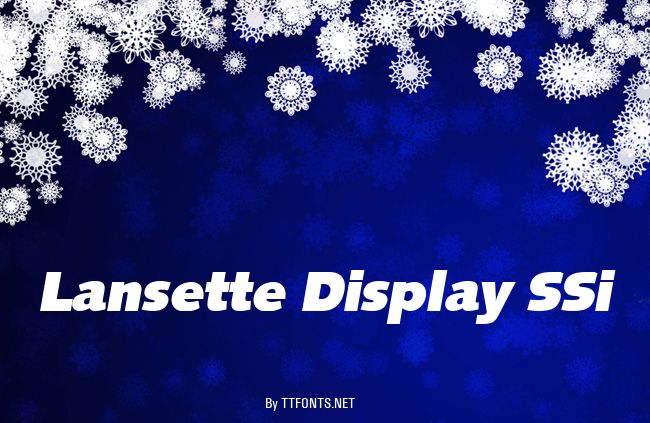 Lansette Display SSi example
